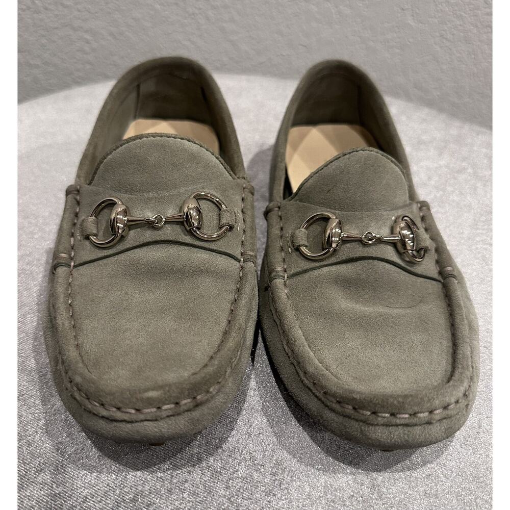 Gucci Gray Mules with Silver Hardware
